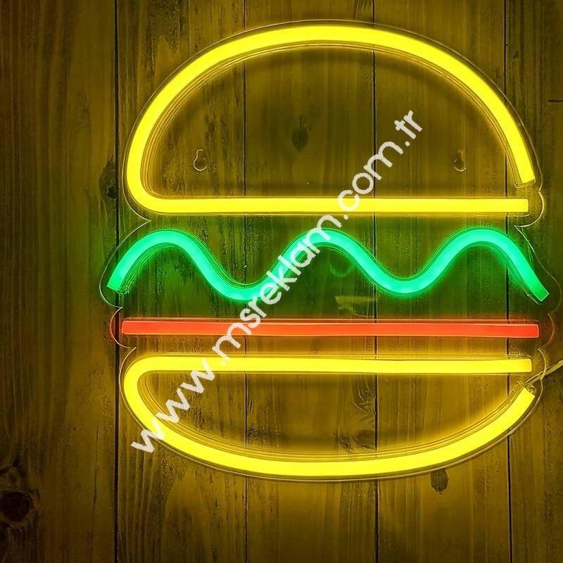 Hamburger Neon Led Tabela