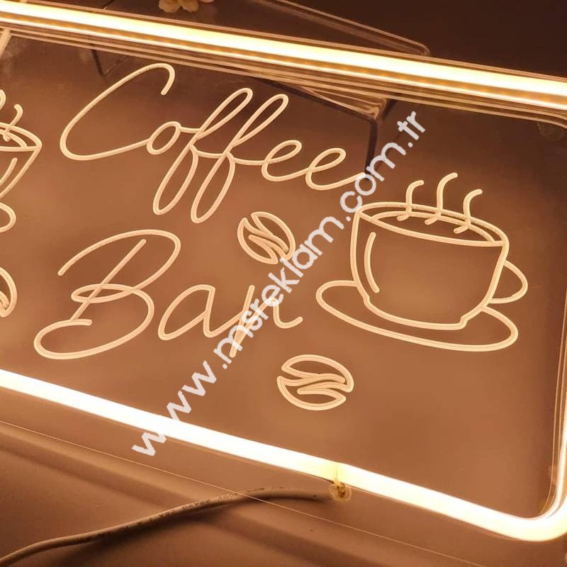 Coffee Bar Restaurant Neon Led Tabela