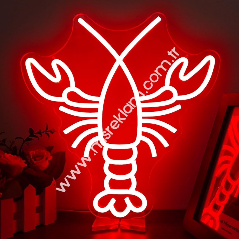 Istakoz (Lobster) Neon Led Tabela