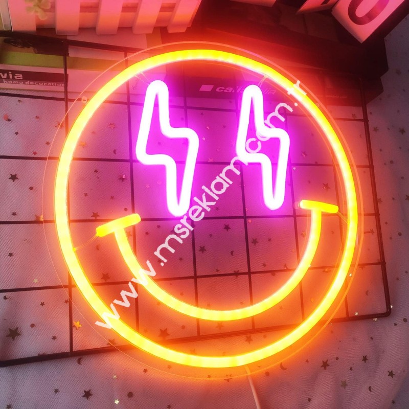 Gülümseme (Smile Face) Neon Led Tabela