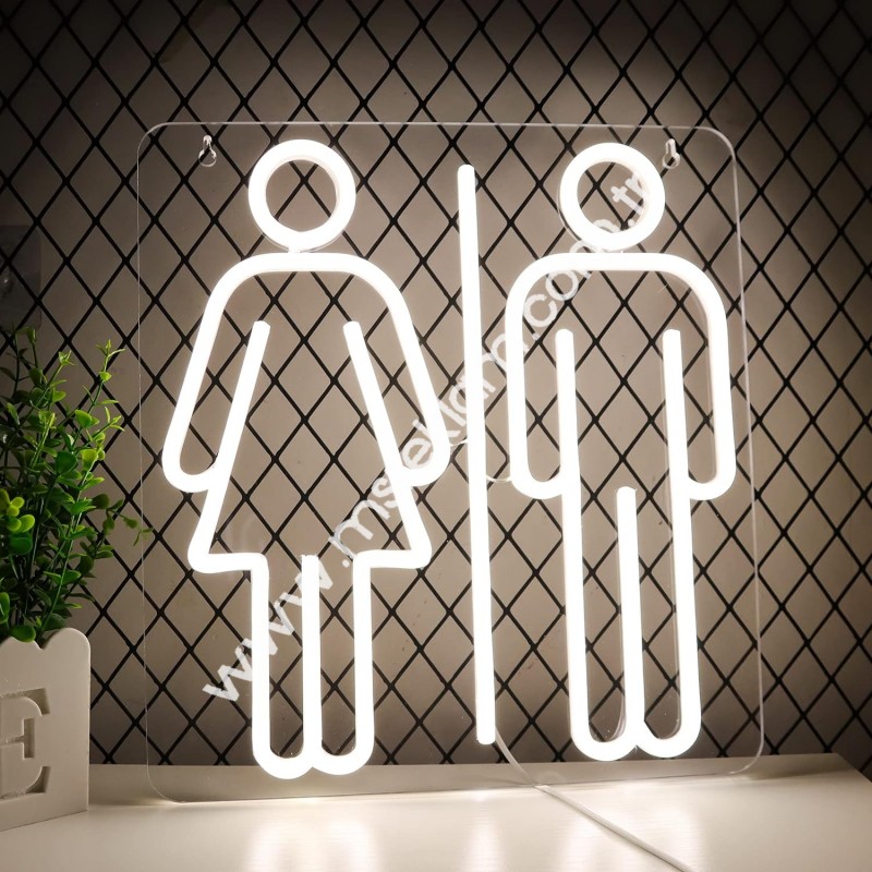 Tuvalet Duvar Dekoru (Toilets) Neon Led Tabela