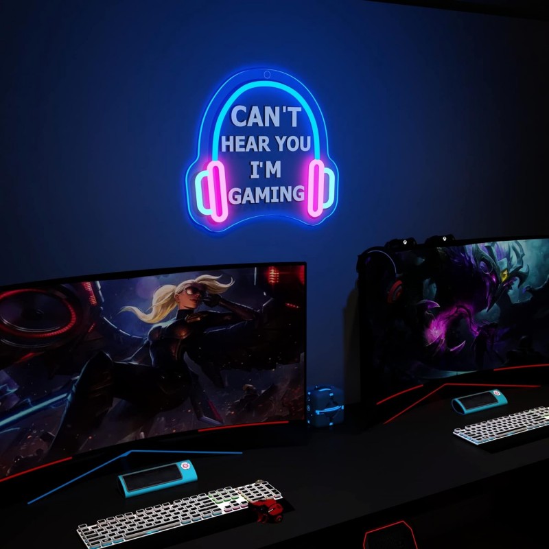 Can't Hear You I'm Gaming Neon Led Tabela