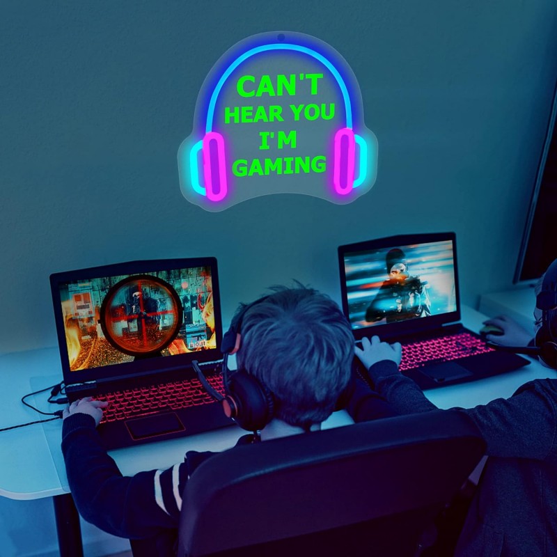 Can't Hear You I'm Gaming Neon Led Tabela