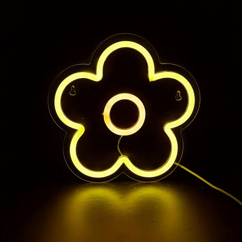 Çiçek Flower Neon Led Tabela