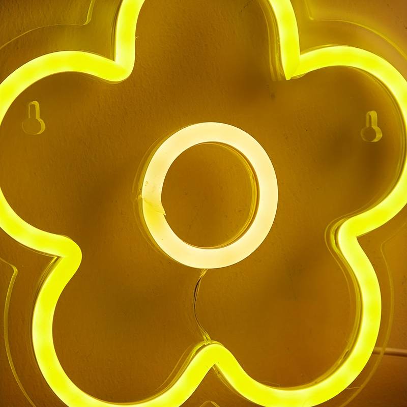 Çiçek Flower Neon Led Tabela