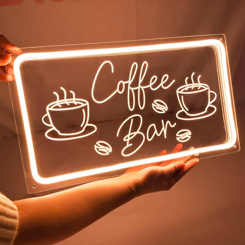 Coffee Bar Restaurant Neon Led Tabela