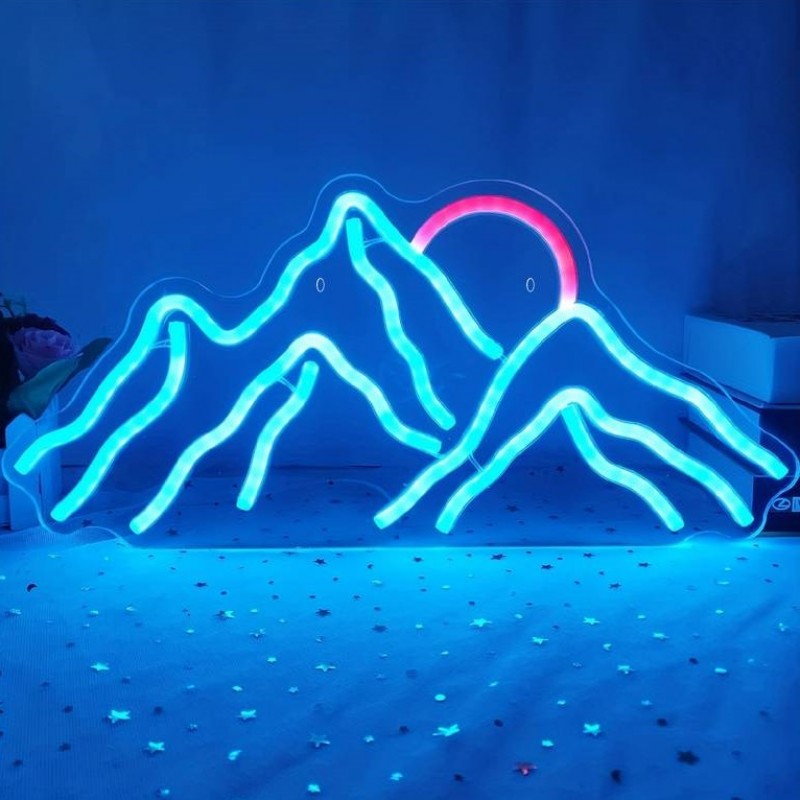 Dağ Mountain Neon Led Tabela