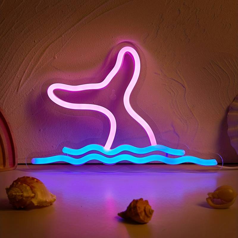 Deniz Kızı Kuyruğu Mermaid Tail Neon Led Tabela