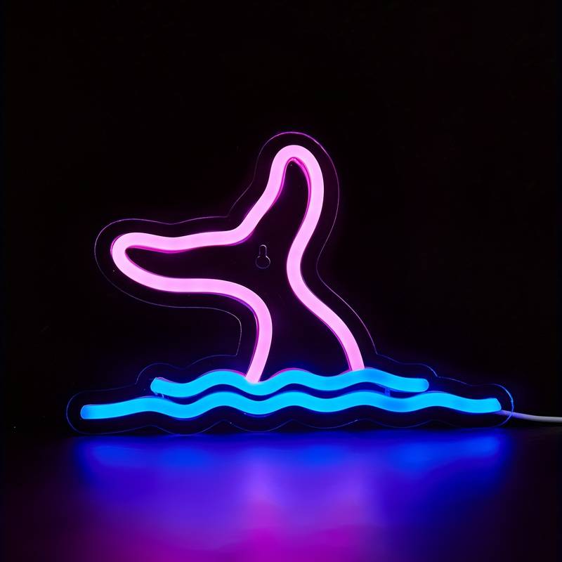 Deniz Kızı Kuyruğu Mermaid Tail Neon Led Tabela