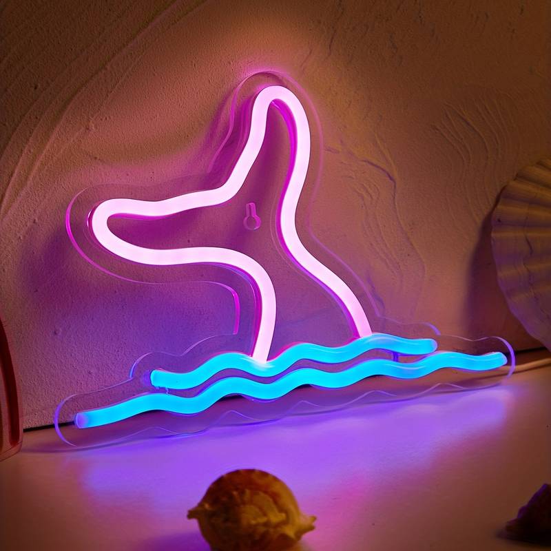 Deniz Kızı Kuyruğu Mermaid Tail Neon Led Tabela