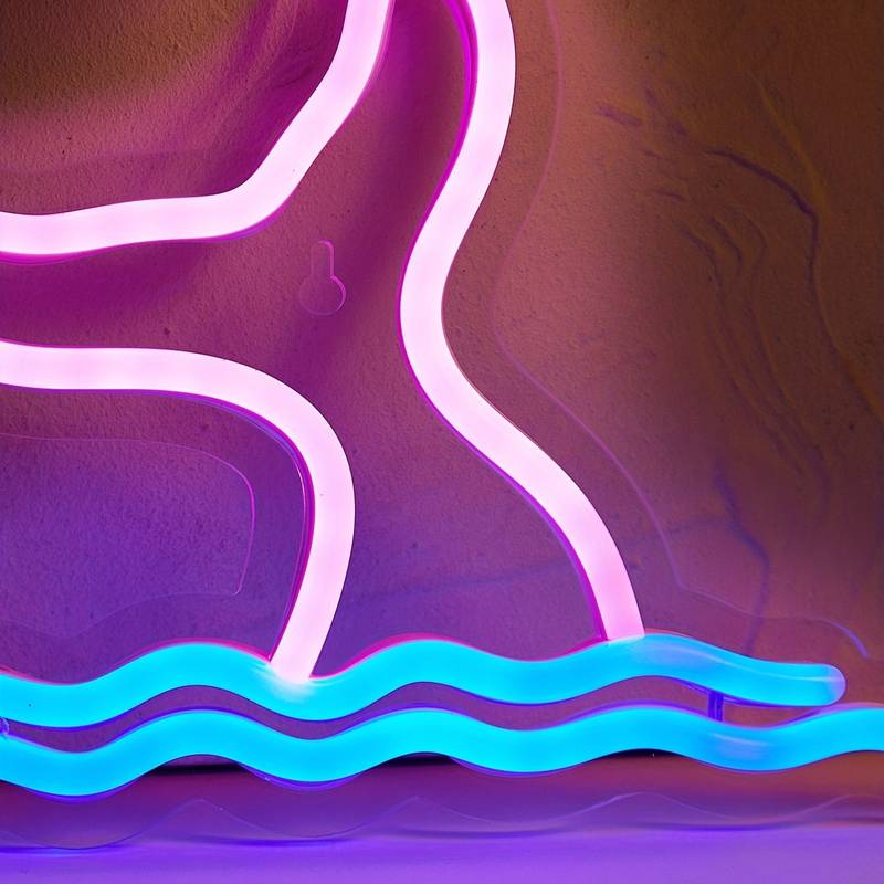 Deniz Kızı Kuyruğu Mermaid Tail Neon Led Tabela