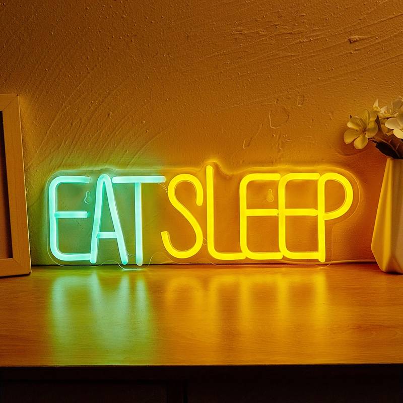 Eat Sleep Neon Led Tabela