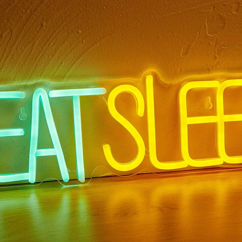 Eat Sleep Neon Led Tabela
