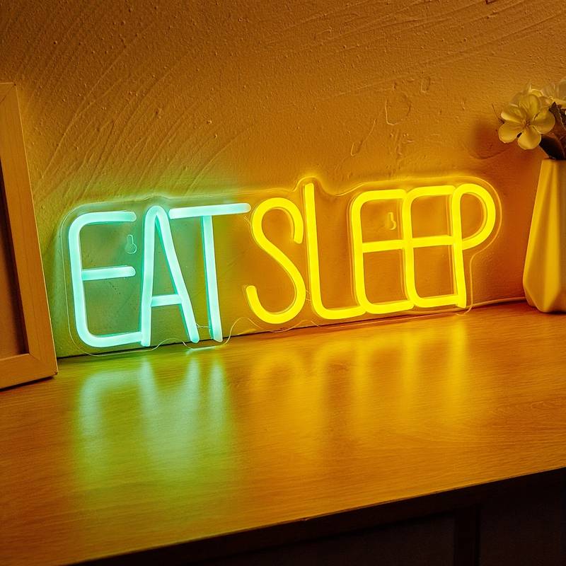 Eat Sleep Neon Led Tabela