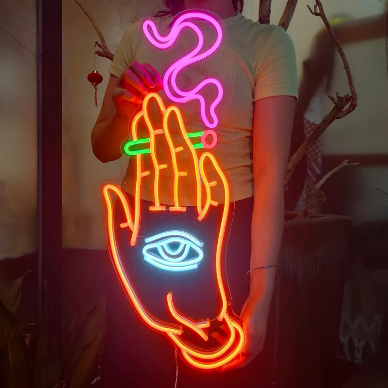 El Gözü (Hand Eye) Neon Led Tabela