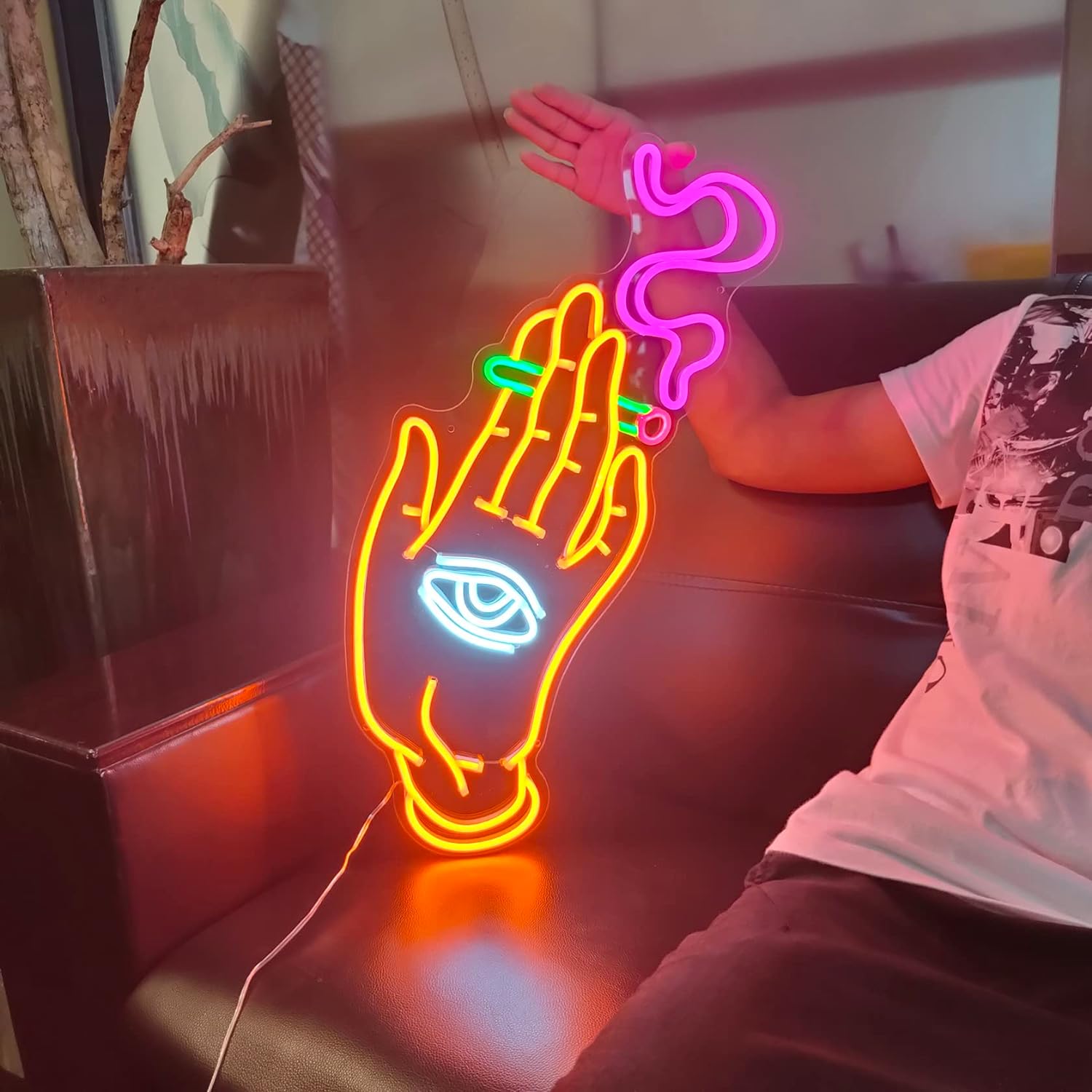 El Gözü (Hand Eye) Neon Led Tabela