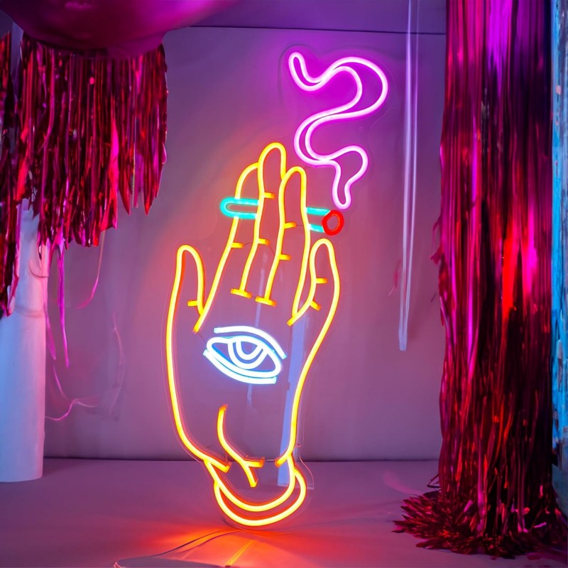El Gözü (Hand Eye) Neon Led Tabela