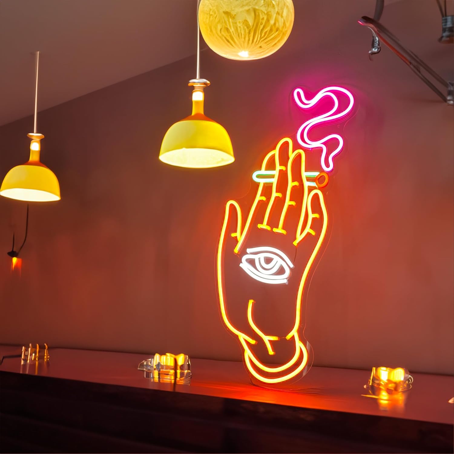 El Gözü (Hand Eye) Neon Led Tabela
