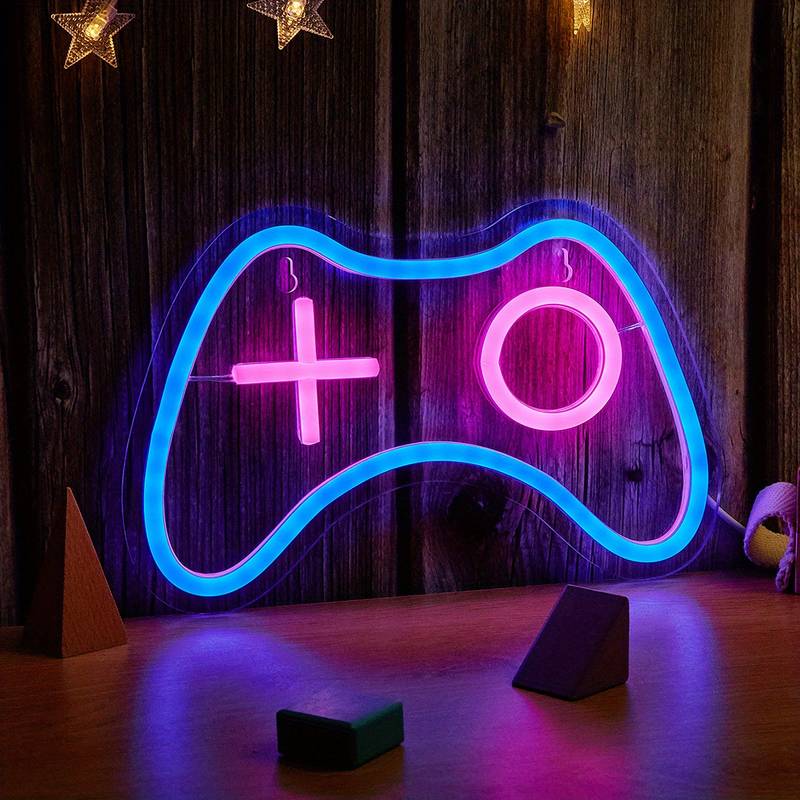 Gamer Oyuncu Neon Led Tabela