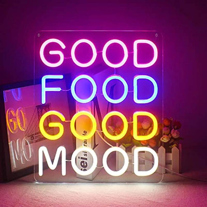 Good Food Good Mood Neon Led Tabela