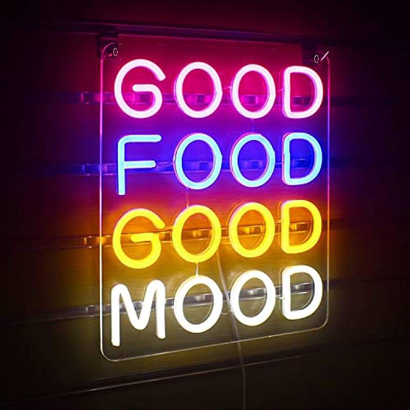 Good Food Good Mood Neon Led Tabela