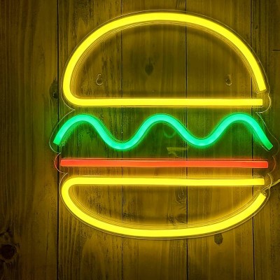 Hamburger Neon Led Tabela Hamburger Neon Led Tabela