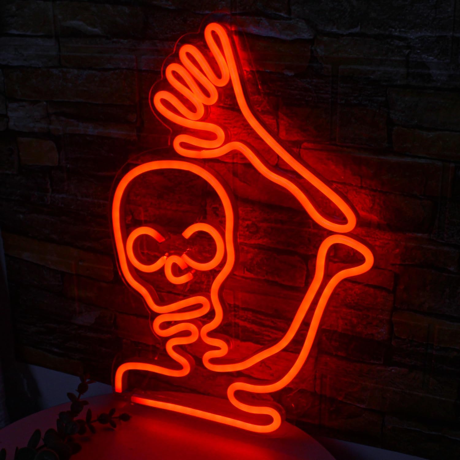 İskelet Kafatası (Skeleton Skull) Neon Led Tabela