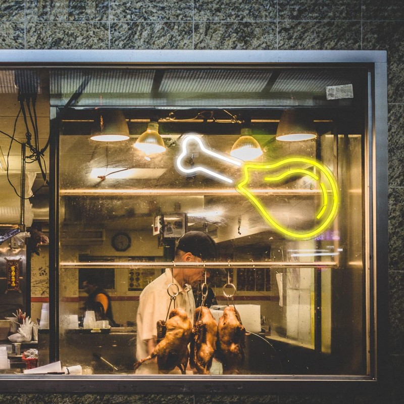 Kızarmış Tavuk Bacakları (But) Neon Led Tabela