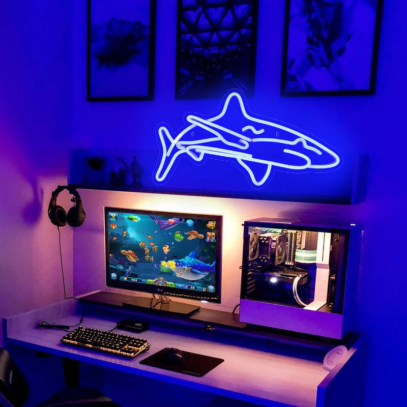 Köpek Balığı (Shark) Neon Led Tabela
