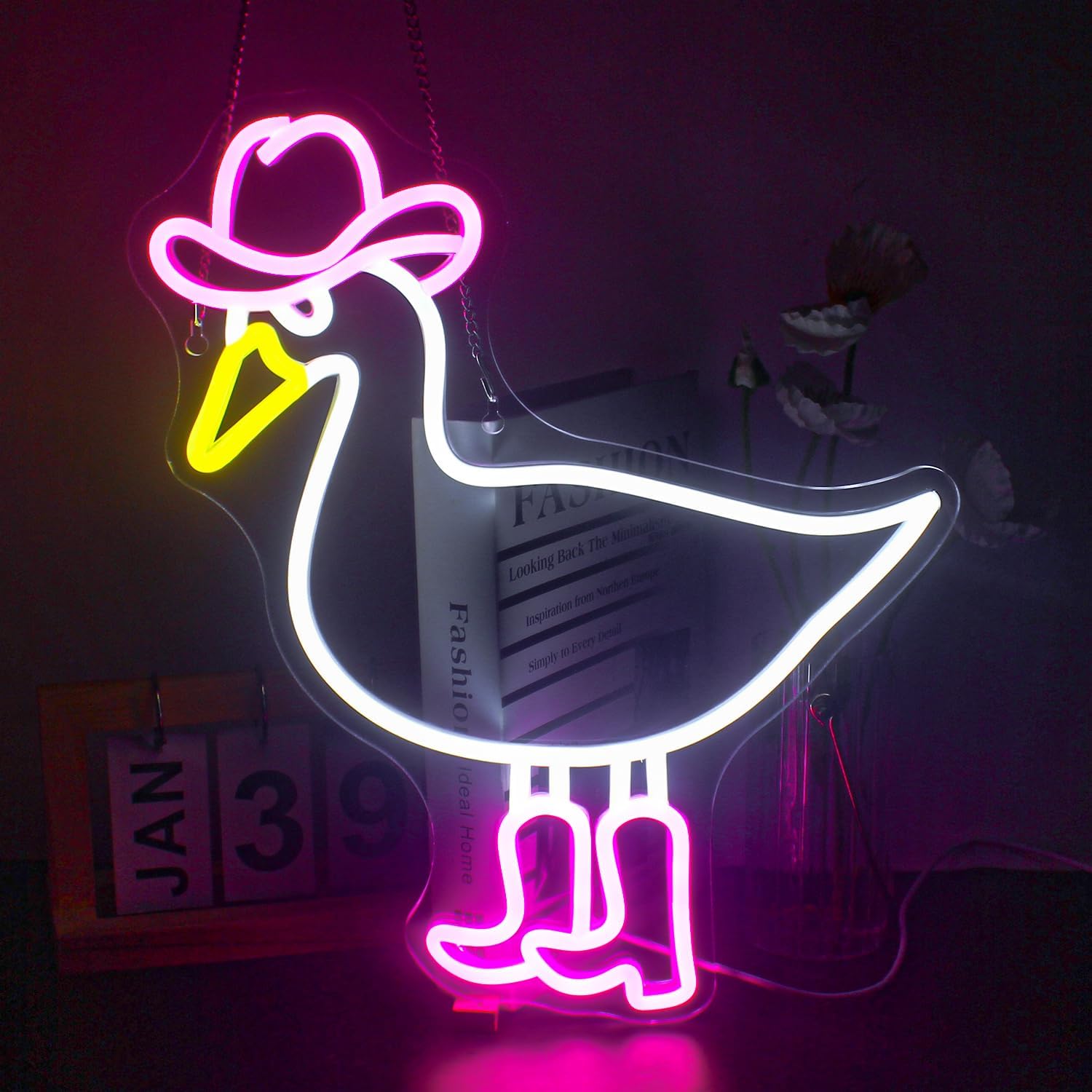 Kovboy Ördek (Cowboy Duck) Neon Led Tabela