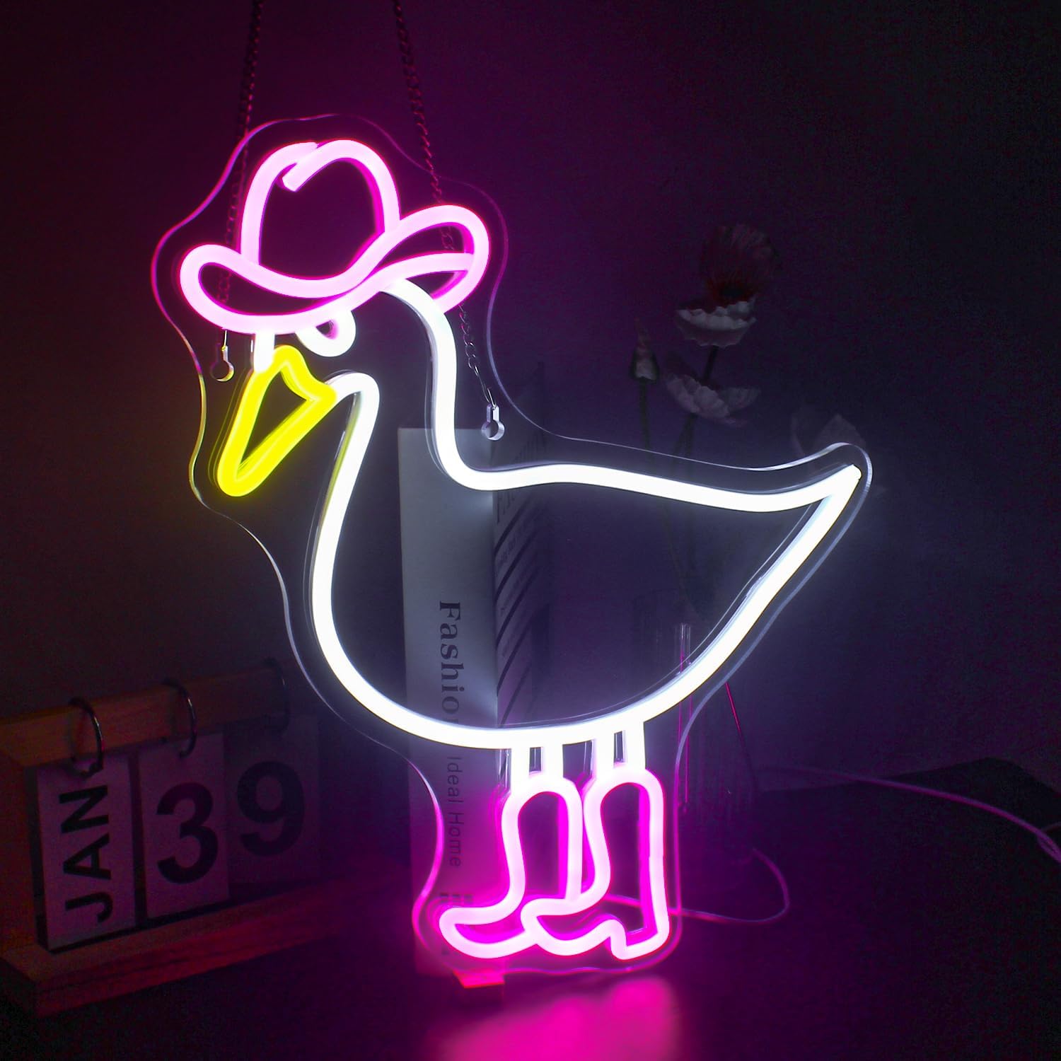 Kovboy Ördek (Cowboy Duck) Neon Led Tabela