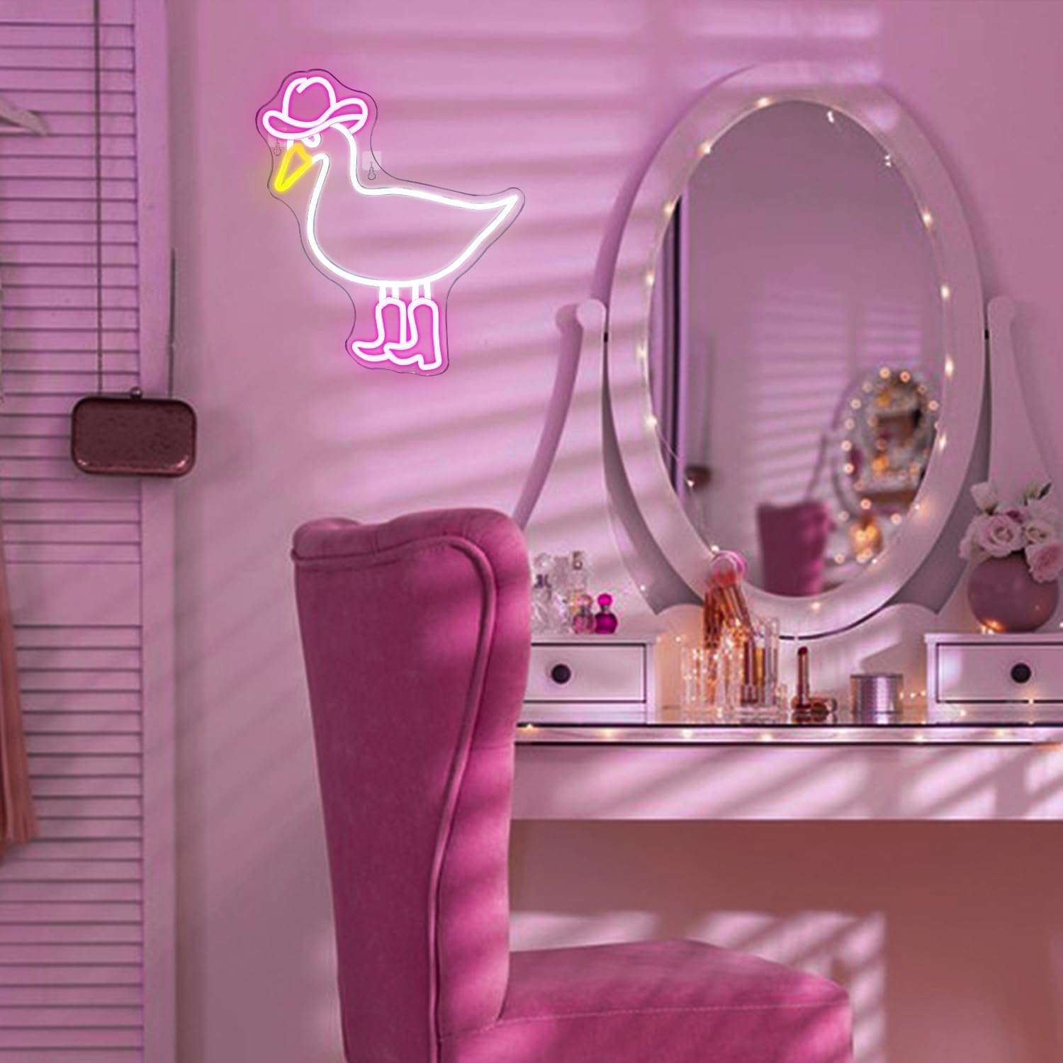Kovboy Ördek (Cowboy Duck) Neon Led Tabela