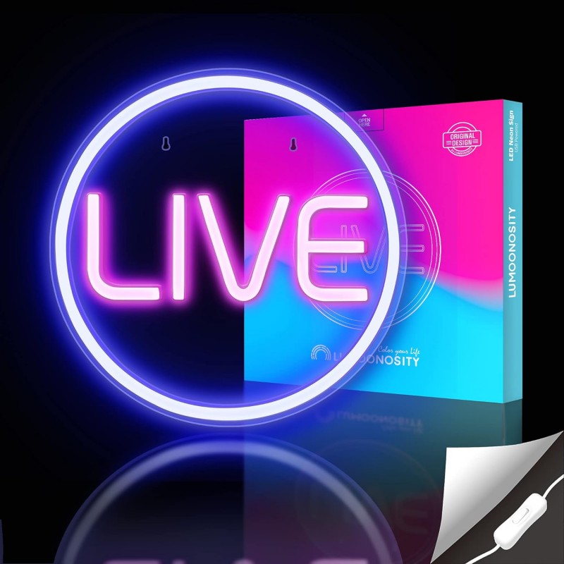 Live Canlı Neon Led Tabela