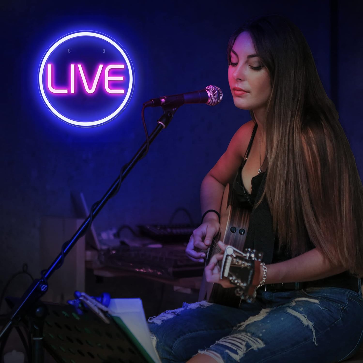 Live Canlı Neon Led Tabela