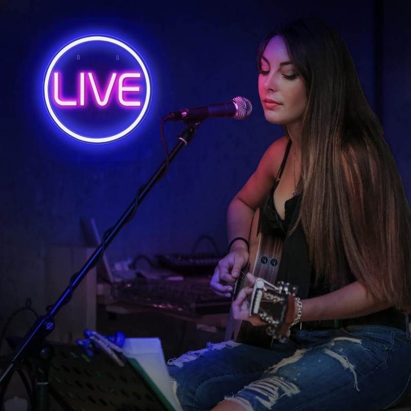 Live Canlı Neon Led Tabela