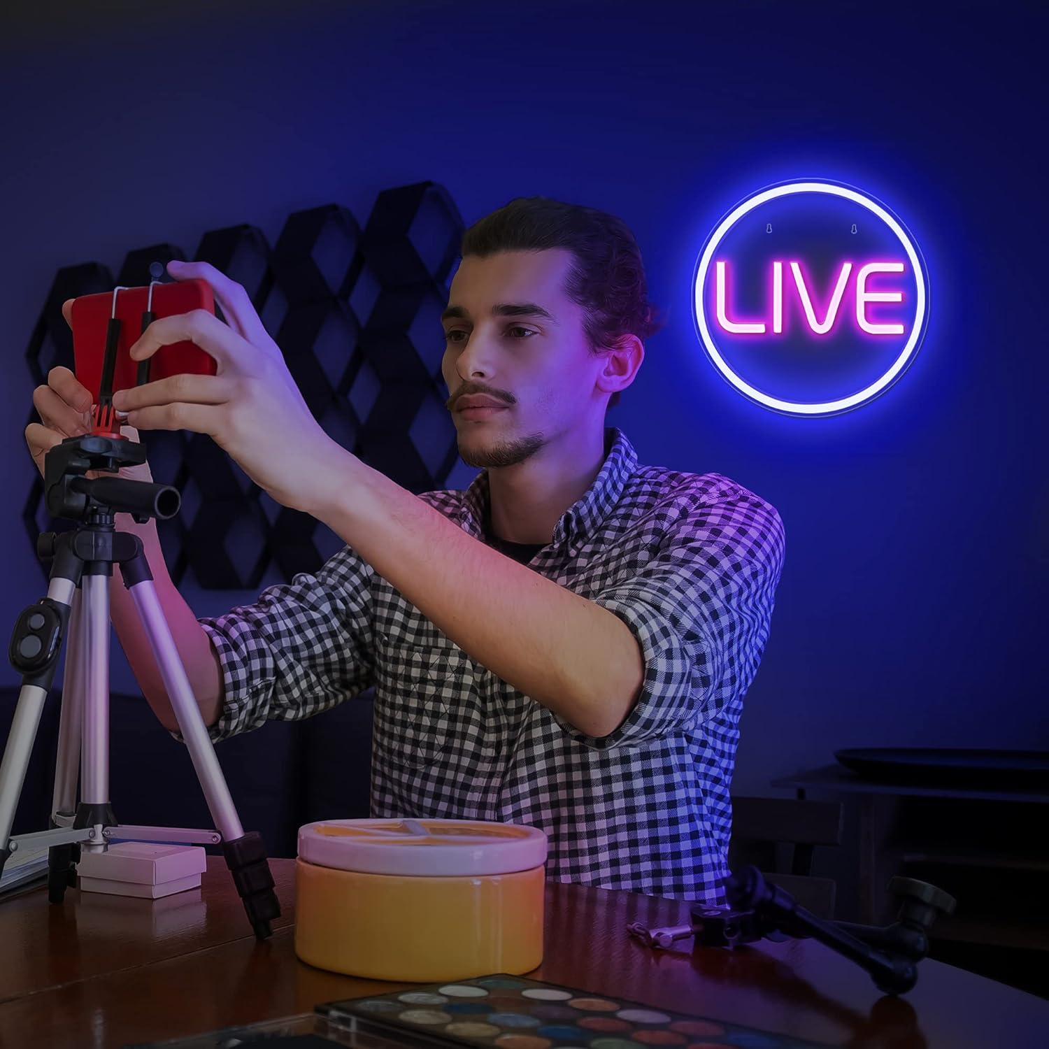 Live Canlı Neon Led Tabela