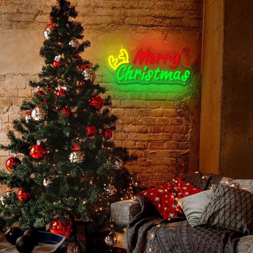 Merry Christmas (Mutlu Noeller) Neon Led Tabela