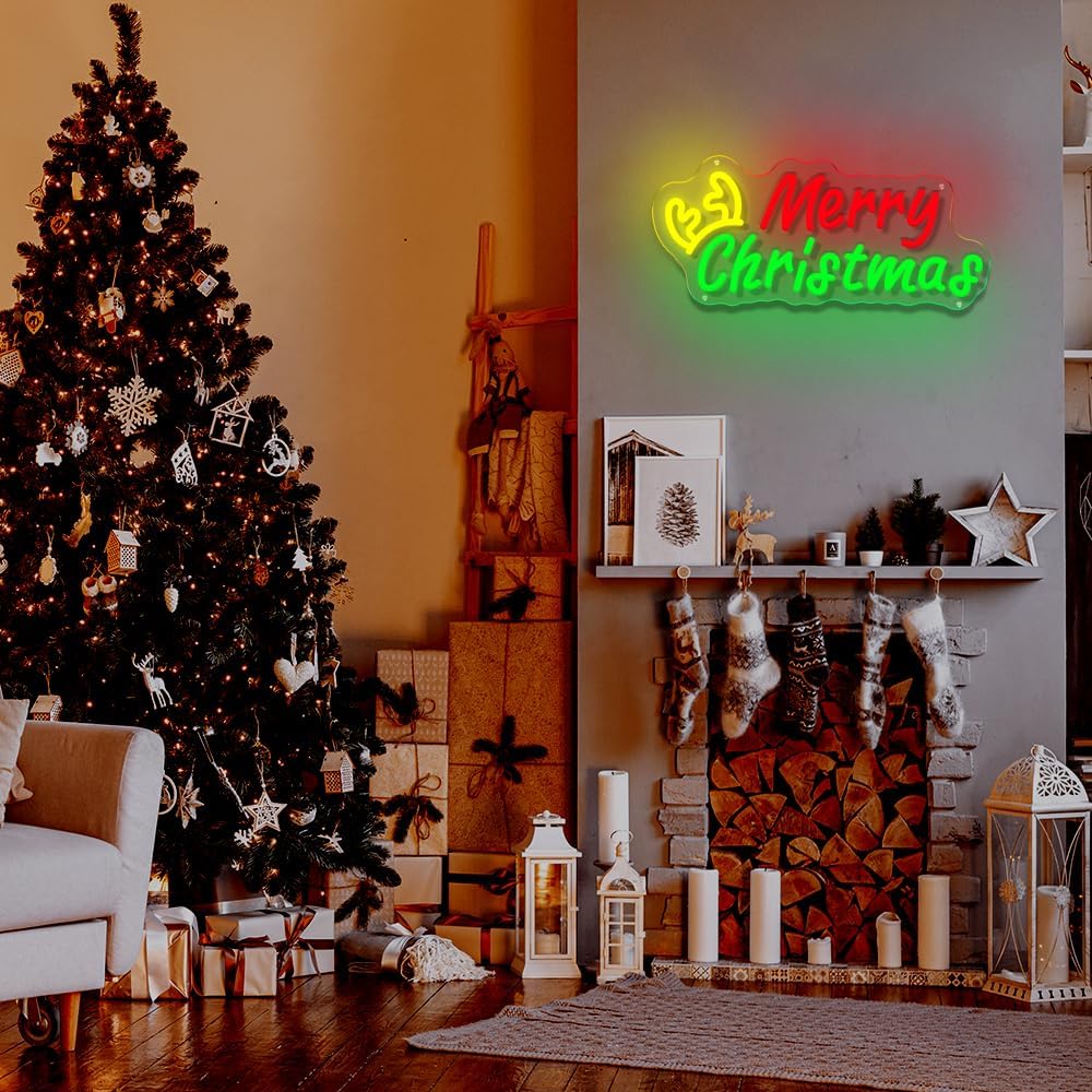 Merry Christmas (Mutlu Noeller) Neon Led Tabela