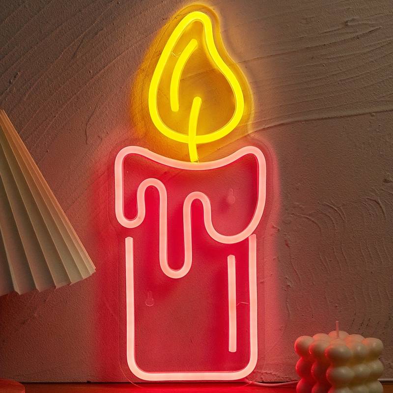 Mum Candle Neon Led Tabela