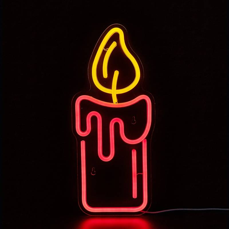 Mum Candle Neon Led Tabela