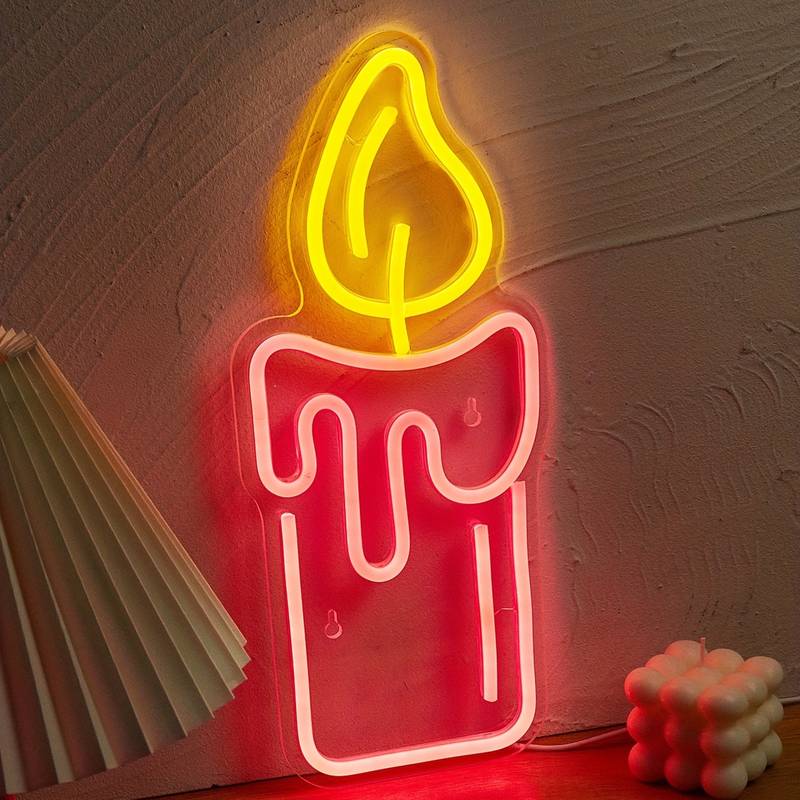 Mum Candle Neon Led Tabela