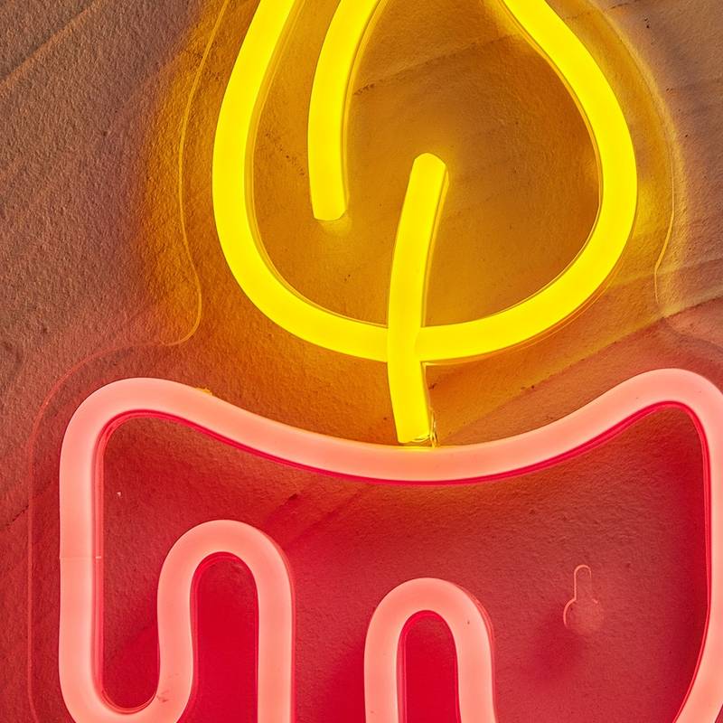 Mum Candle Neon Led Tabela
