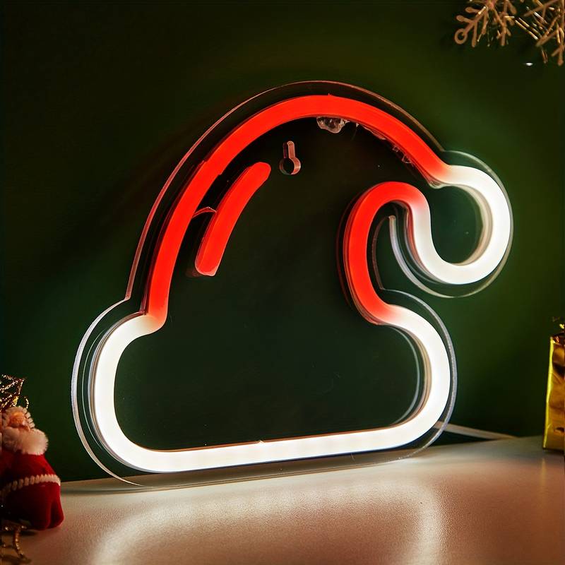 Noel Şapkası (Christmas Hat) Neon Led Tabela