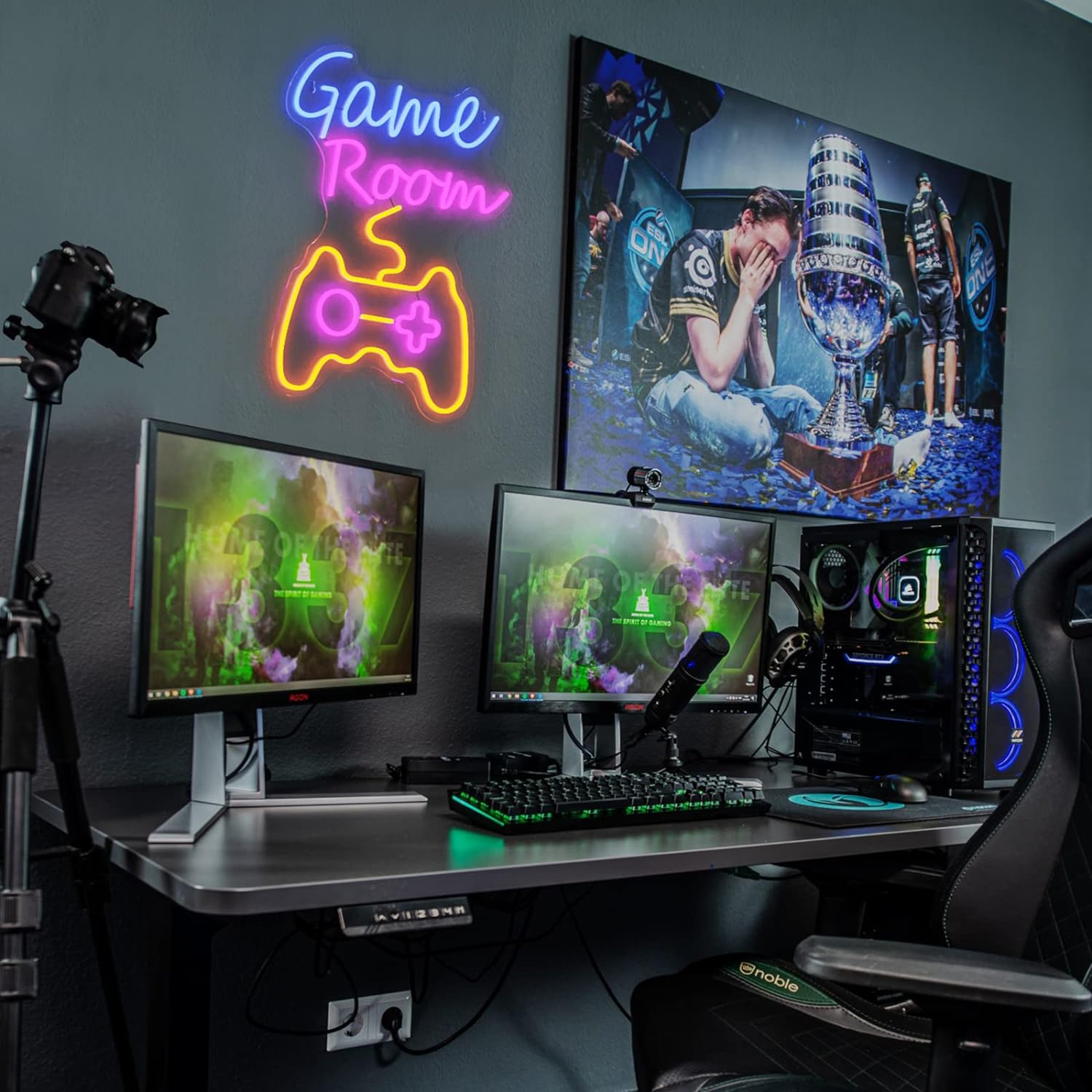 Oyuncu Odası Dekoru (Oyun Zamanı) Neon Led Tabela