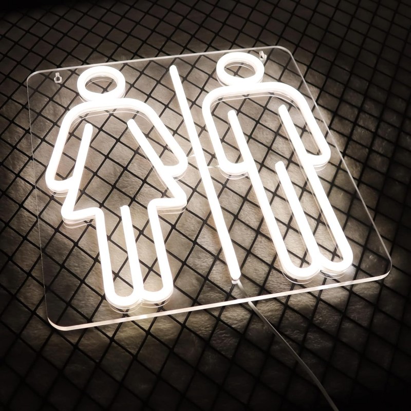 Tuvalet Duvar Dekoru (Toilets) Neon Led Tabela