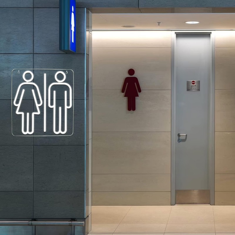 Tuvalet Duvar Dekoru (Toilets) Neon Led Tabela