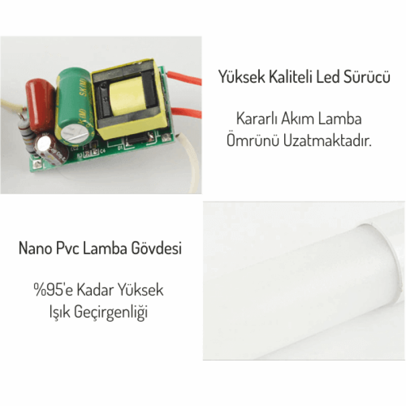 10W Led Floresan Beyaz 60CM