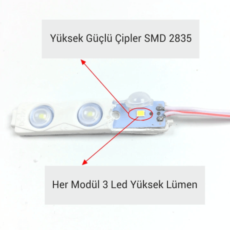 2835 Mercekli Yeşil Modül Led 2835 Mercekli Yeşil Modül Led