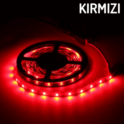 5050 Üç Çip Şerit Led Kırmızı İç Mekan 5 Metre 5050 Üç Çip Şerit Led Kırmızı İç Mekan 5 Metre