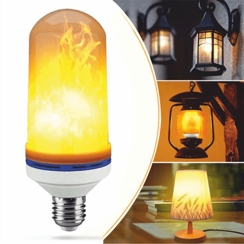 Alev Efektli Led Ampul 7W + 3 Kademeli